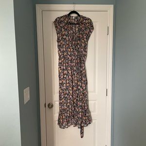 Never Worn Ruffled Tie-Belt Midi Wrap Dress